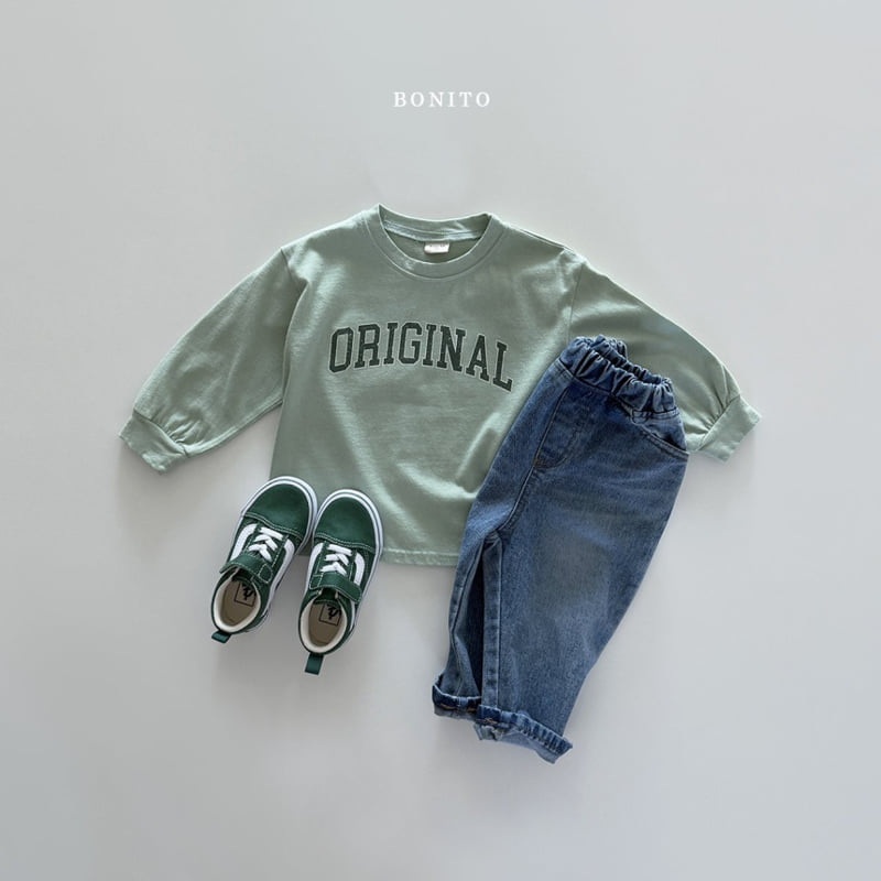 Bonito - Korean Children Fashion - #kidzfashiontrend - Cat Brush Denim Pants - 10