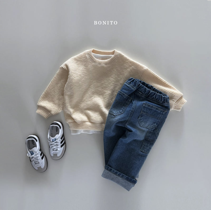 Bonito - Korean Children Fashion - #kidzfashiontrend - Carpenter Denim Pants - 10
