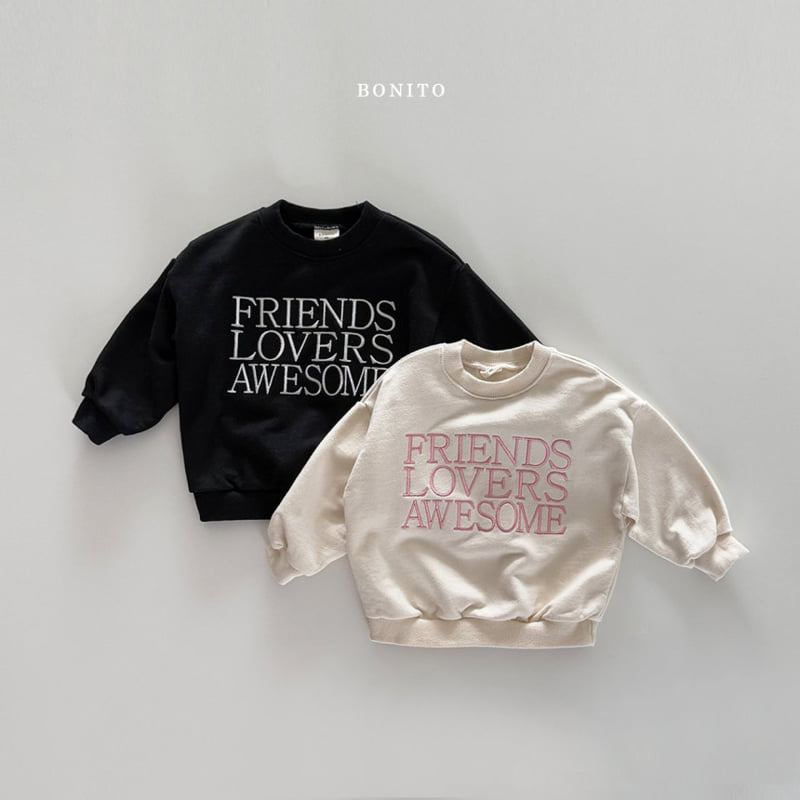 Bonito - Korean Children Fashion - #littlefashionista - Friend Lover Sweatshirts - 2