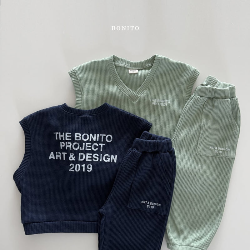 Bonito - Korean Children Fashion - #magicofchildhood - Waffle Vest Set-up - 5