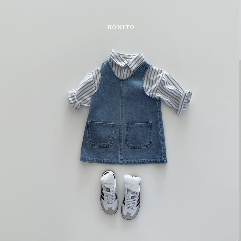 Bonito - Korean Children Fashion - #minifashionista - Denim One-piece - 7