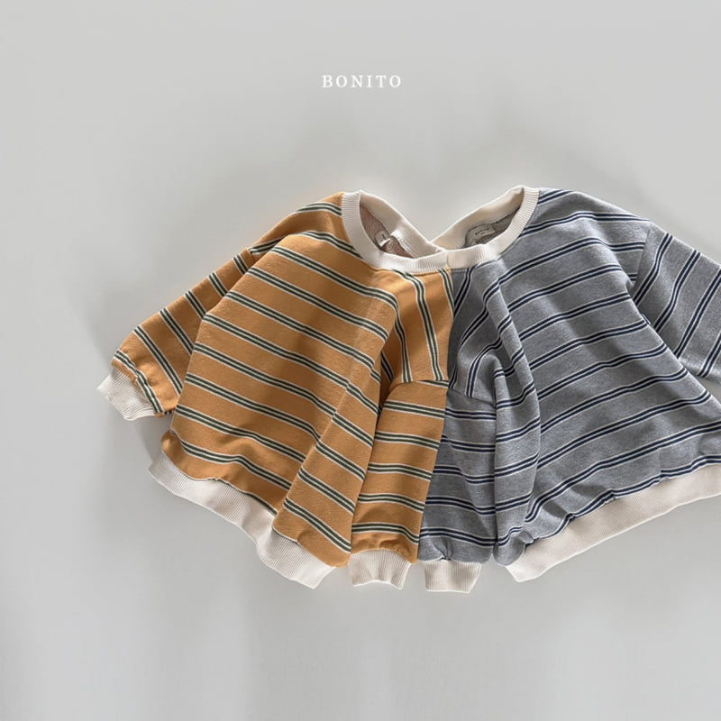 Bonito - Korean Children Fashion - #prettylittlegirls - Two-tone Stripe Sweatshirts - 2