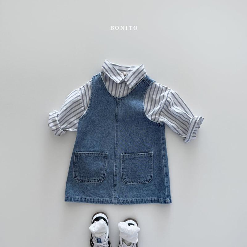 Bonito - Korean Children Fashion - #prettylittlegirls - Denim One-piece - 8