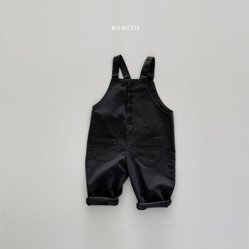 Bonito - Korean Children Fashion - #prettylittlegirls - Cotton Button Overalls - 6