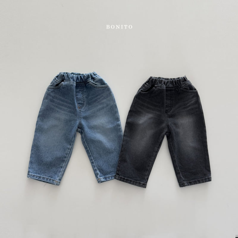 Bonito - Korean Children Fashion - #stylishchildhood - Cat Brush Denim Pants - 2