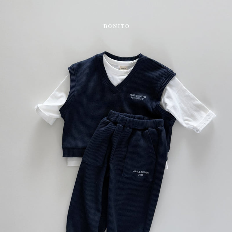Bonito - Korean Children Fashion - #stylishchildhood - Waffle Vest Set-up - 10