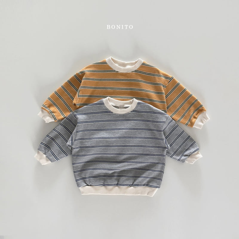 Bonito - Korean Children Fashion - #todddlerfashion - Two-tone Stripe Sweatshirts - 3