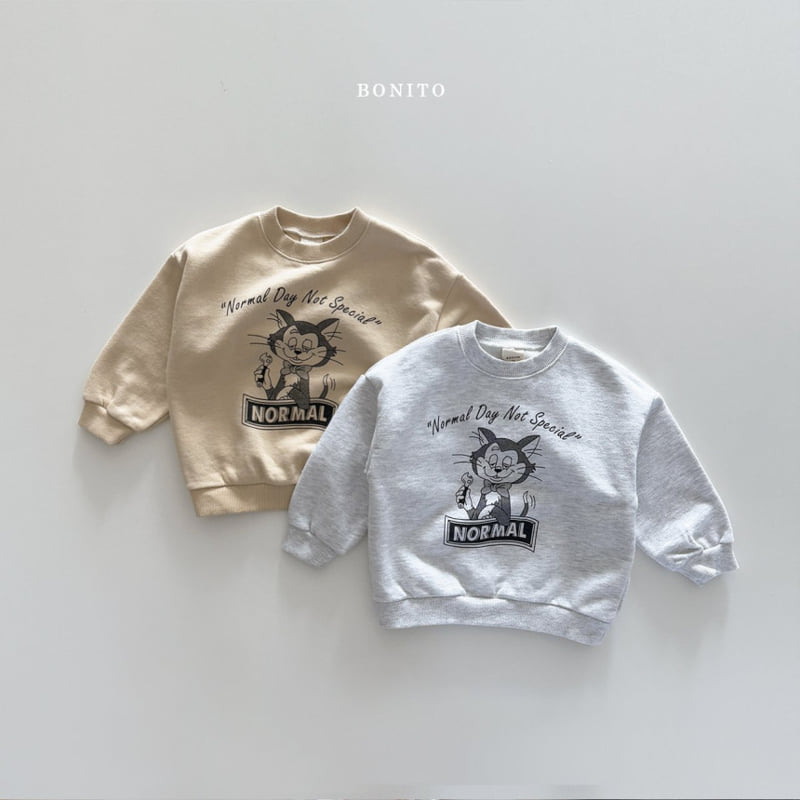 Bonito - Korean Women Fashion - #momslook - Normal Cat Sweatshirts MOM - 3