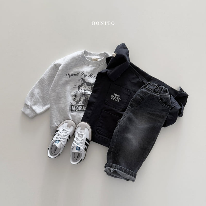 Bonito - Korean Women Fashion - #womensfashion - Normal Cat Sweatshirts MOM - 12