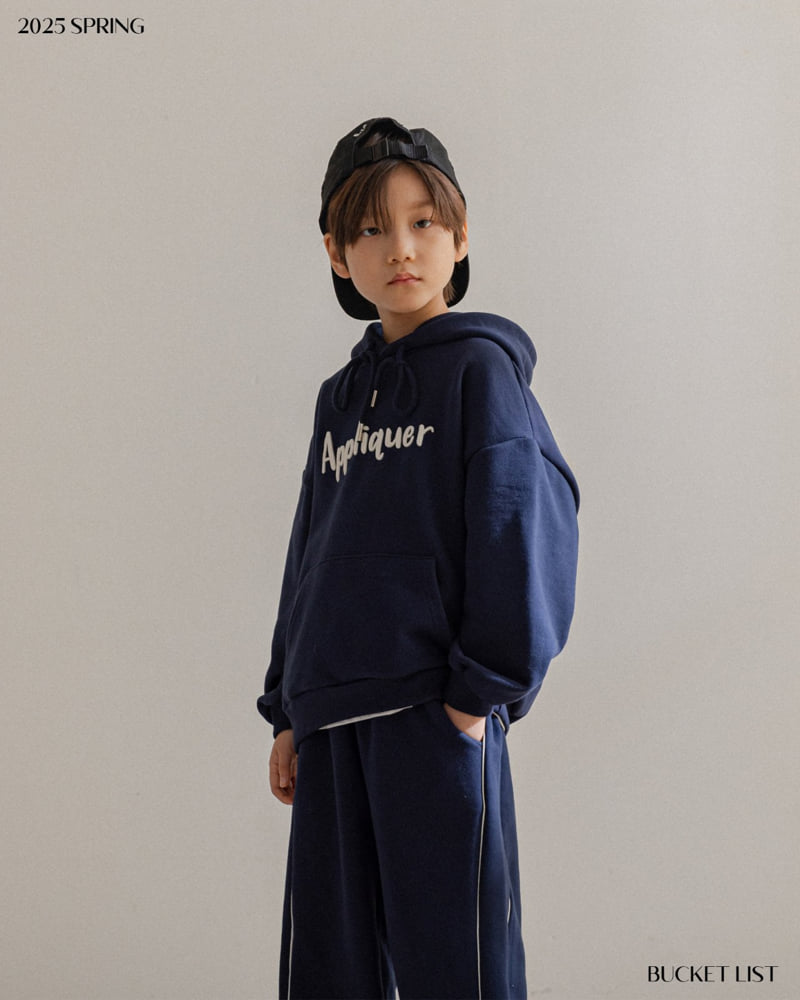 Bucket List - Korean Children Fashion - #Kfashion4kids - Appliquer Hoodie - 12