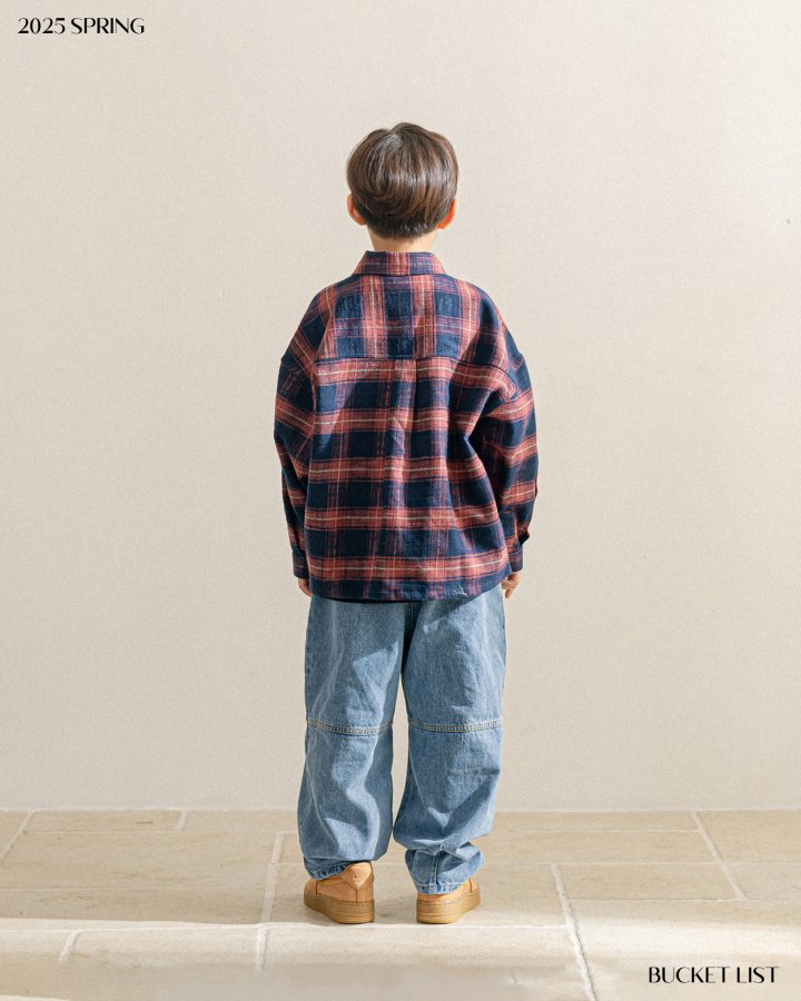 Bucket List - Korean Children Fashion - #childofig - Over Check Shirt - 6