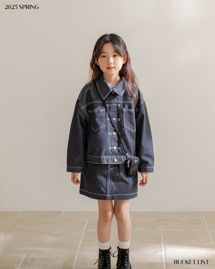 Bucket List - Korean Children Fashion - #childofig - Non Fade Denim Skirt - 7