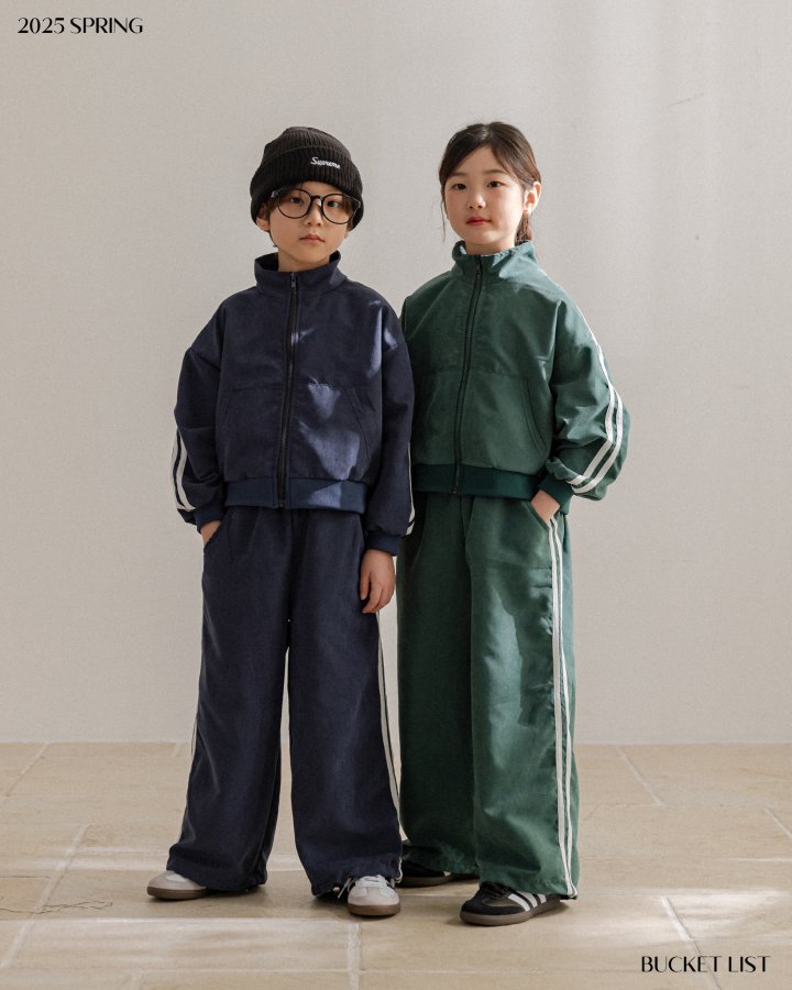 Bucket List - Korean Children Fashion - #childofig - Running Track Zip-up Jacket