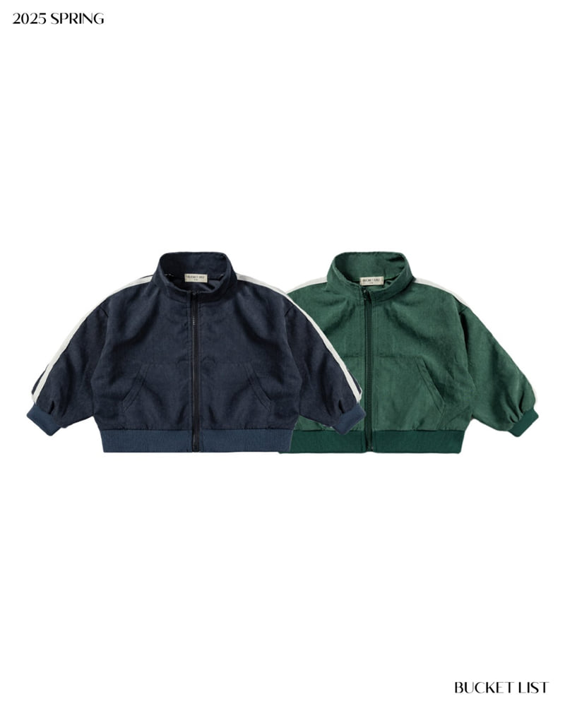 Bucket List - Korean Children Fashion - #childofig - Running Track Zip-up Jacket - 2