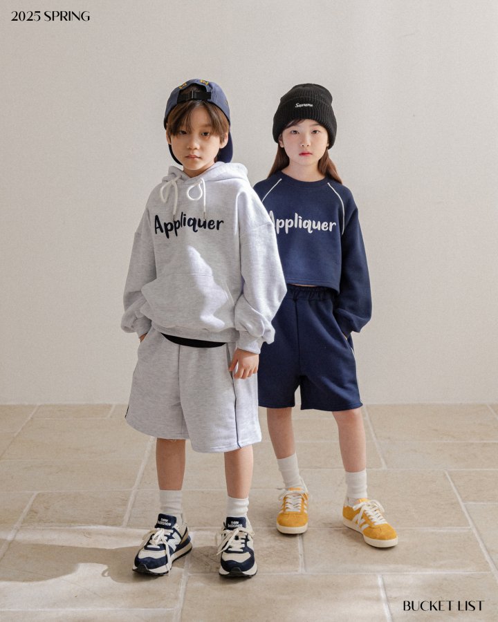 Bucket List - Korean Children Fashion - #stylishchildhood - Appliquer Hoodie - 4