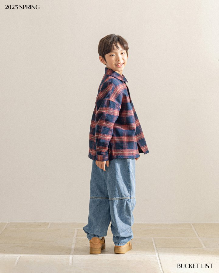 Bucket List - Korean Children Fashion - #childrensboutique - Over Check Shirt - 7