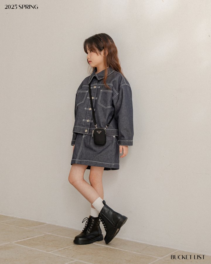 Bucket List - Korean Children Fashion - #childrensboutique - Non Fade Denim Skirt - 9