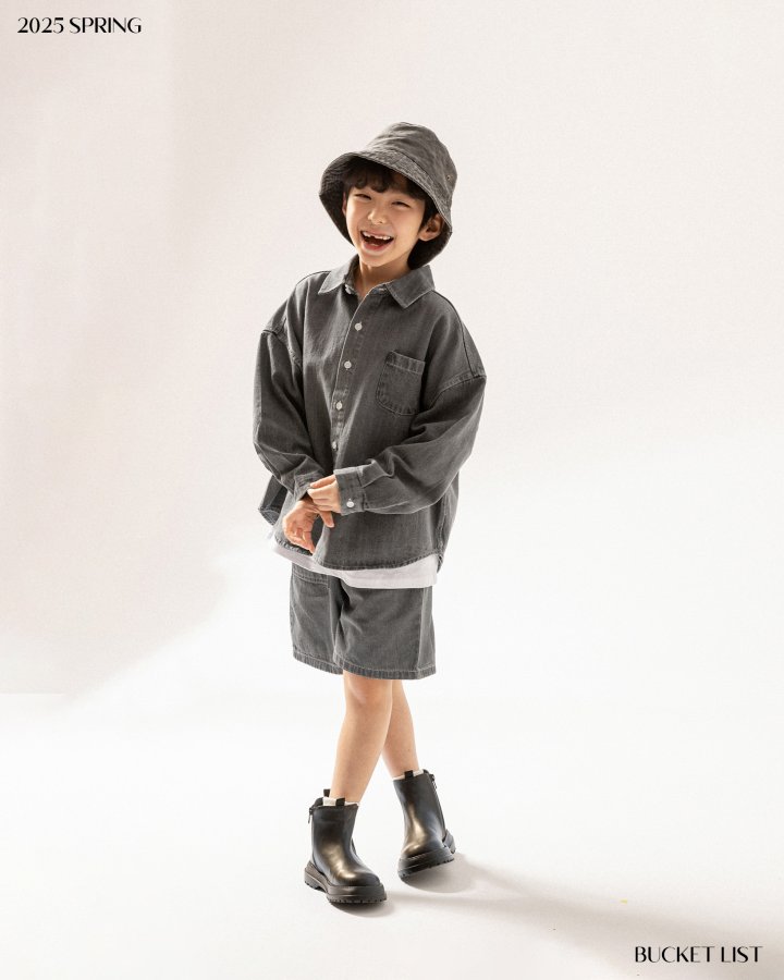 Bucket List - Korean Children Fashion - #childrensboutique - Basic Denim Shirt - 2