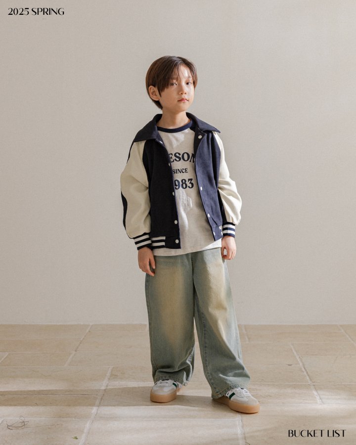 Bucket List - Korean Children Fashion - #designkidswear - Raglan Varsity Jumper - 8