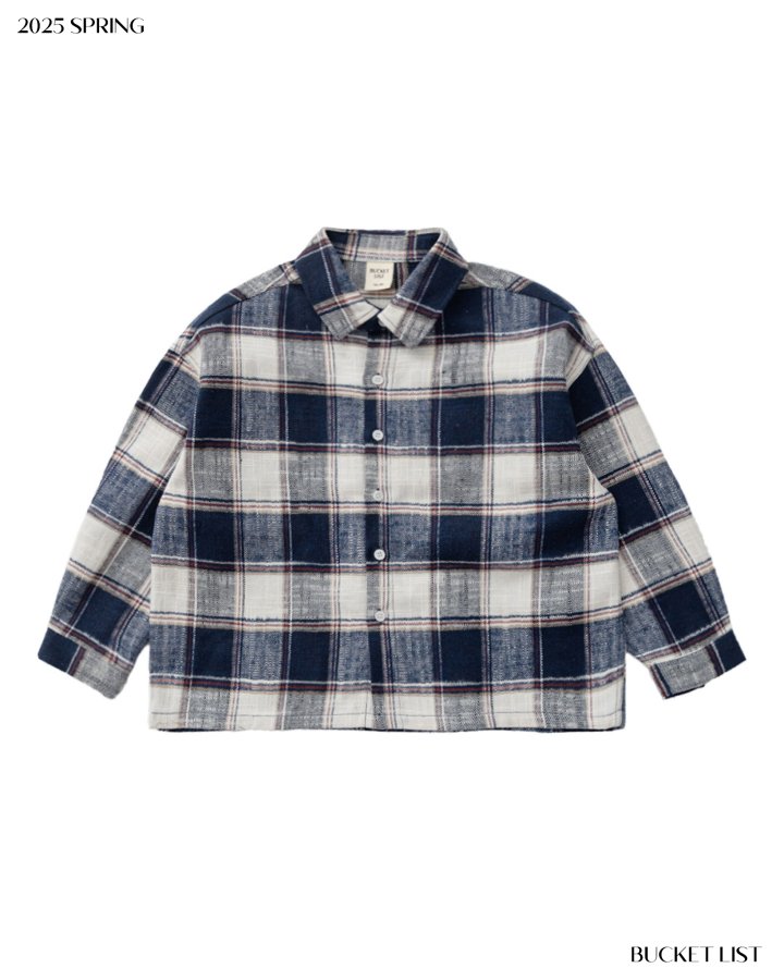 Bucket List - Korean Children Fashion - #discoveringself - Over Check Shirt - 9
