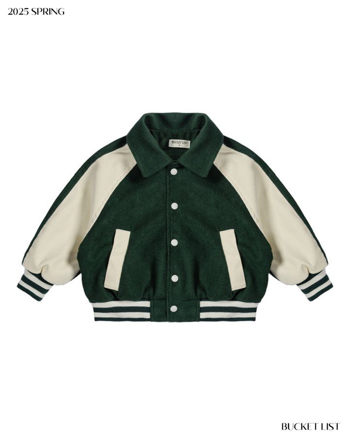 Bucket List - Korean Children Fashion - #discoveringself - Raglan Varsity Jumper - 9