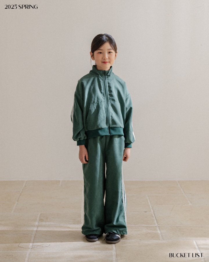 Bucket List - Korean Children Fashion - #discoveringself - Running Track Zip-up Jacket - 5
