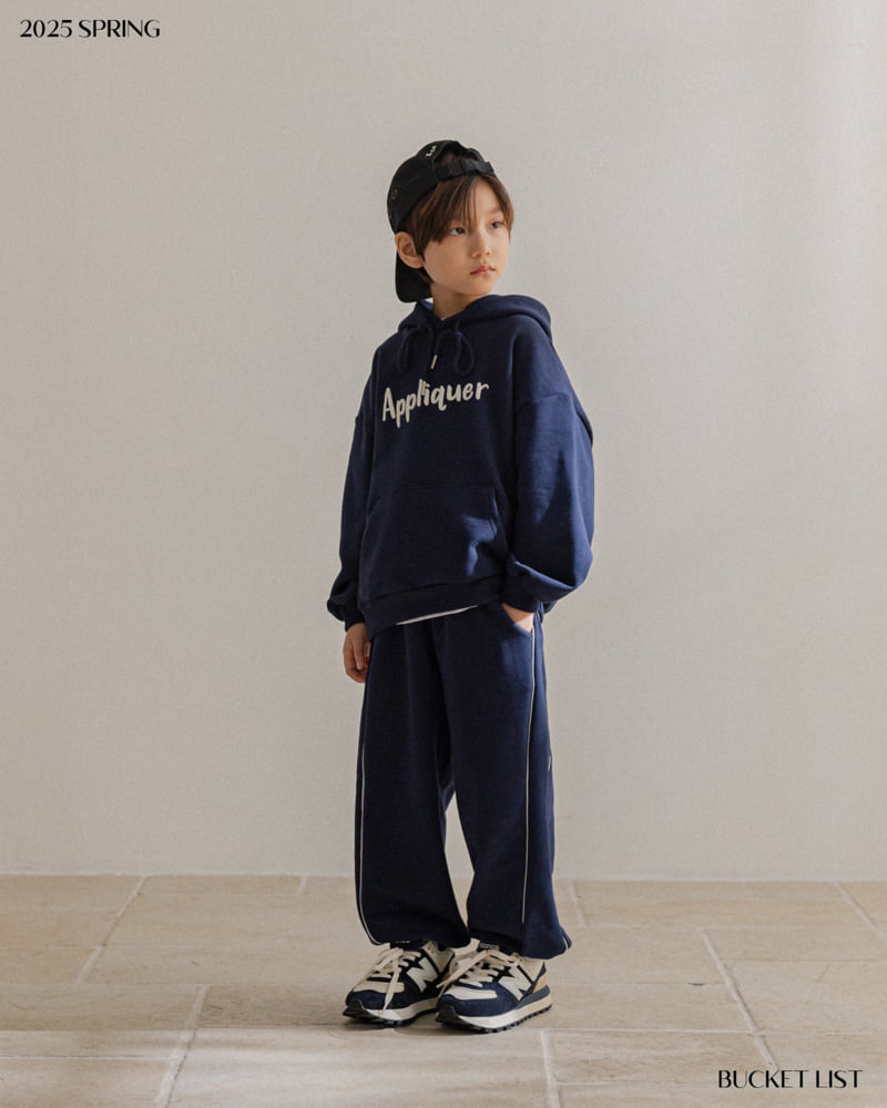 Bucket List - Korean Children Fashion - #discoveringself - Appliquer Hoodie - 7