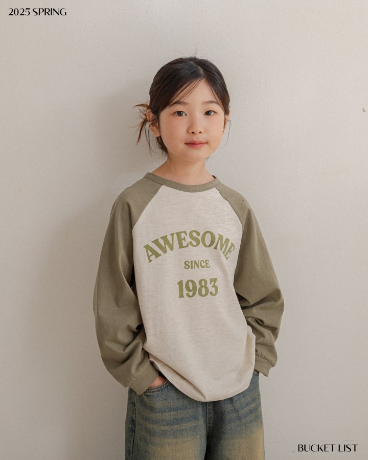 Bucket List - Korean Children Fashion - #kidsshorts - Awesome Raglan Tee