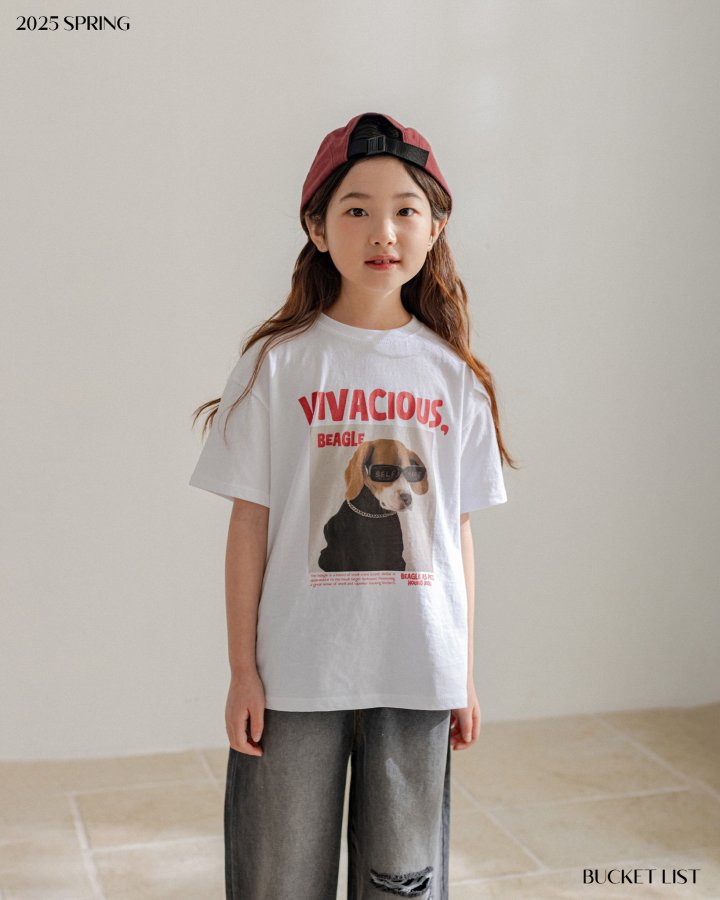 Bucket List - Korean Children Fashion - #fashionkids - Beagle Short Sleeved Tee - 4