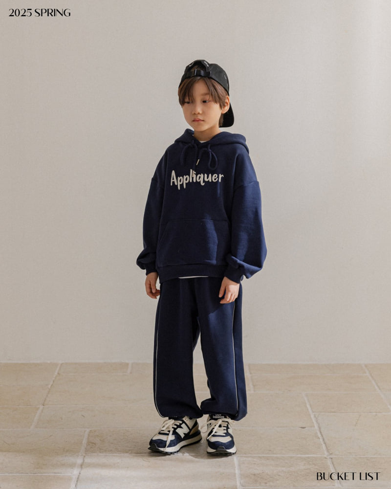 Bucket List - Korean Children Fashion - #kidsshorts - Appliquer Hoodie - 9