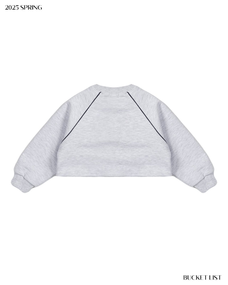 Bucket List - Korean Children Fashion - #kidsstore - Appliquer Crop Sweatshirts - 10