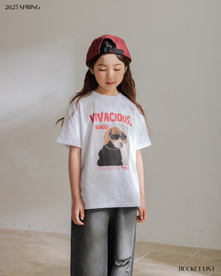 Bucket List - Korean Children Fashion - #kidsstore - Beagle Short Sleeved Tee - 5