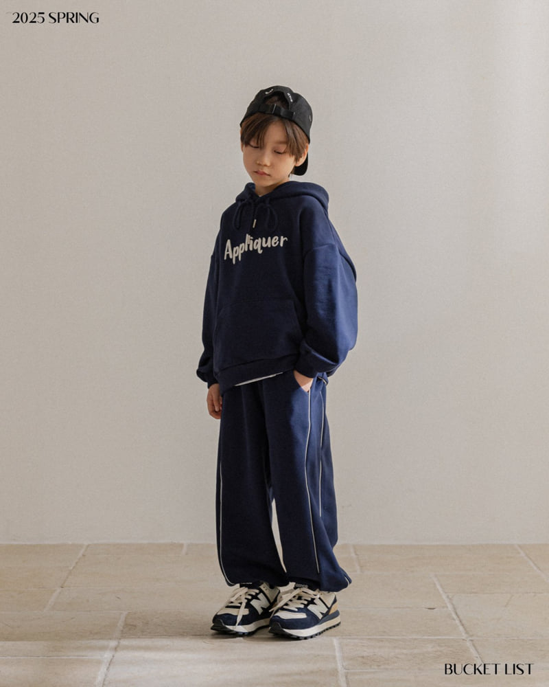 Bucket List - Korean Children Fashion - #kidsstore - Appliquer Hoodie - 10