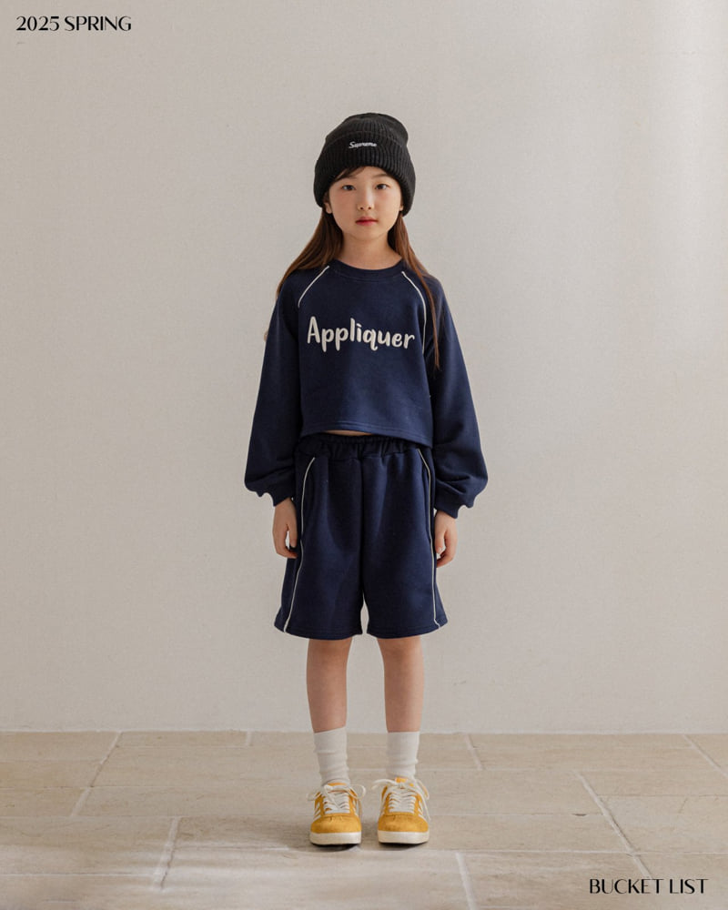 Bucket List - Korean Children Fashion - #kidzfashiontrend - Appliquer Crop Sweatshirts - 11