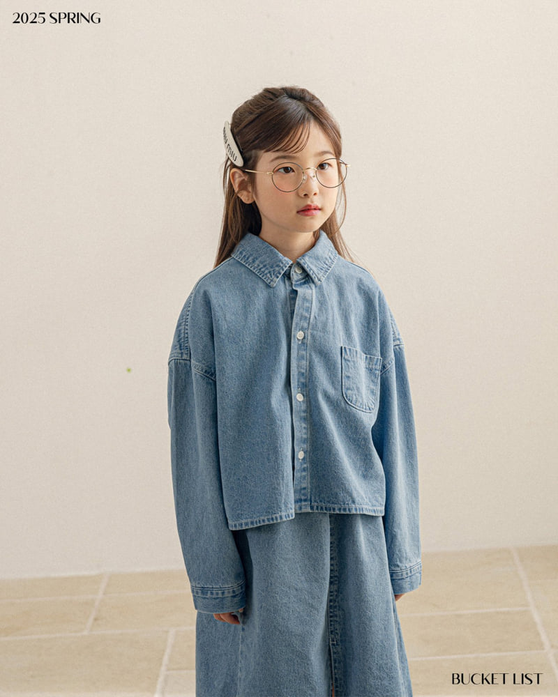 Bucket List - Korean Children Fashion - #kidzfashiontrend - Basic Denim Skirt - 9