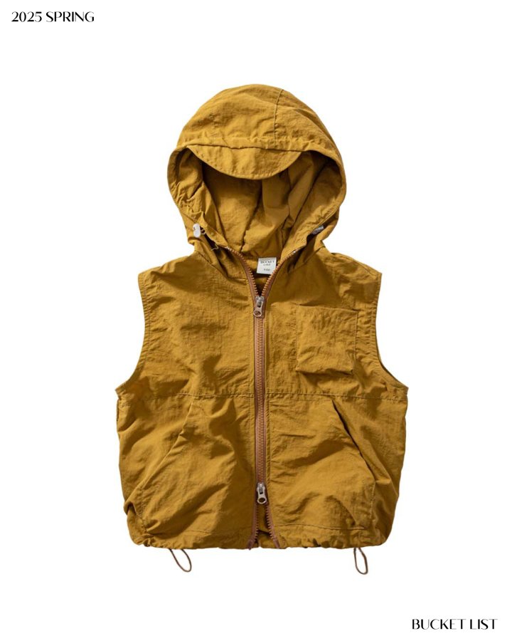 Bucket List - Korean Children Fashion - #kidzfashiontrend - Nylon Hood Vest - 2