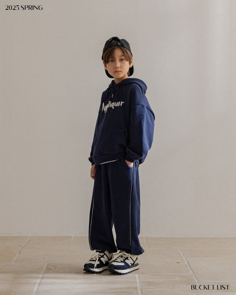 Bucket List - Korean Children Fashion - #kidzfashiontrend - Appliquer Hoodie - 11