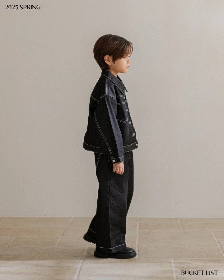 Bucket List - Korean Children Fashion - #littlefashionista - Non Fade Denim Pants - 2