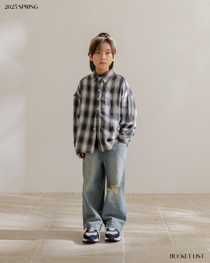 Bucket List - Korean Children Fashion - #littlefashionista - Sweet Check Shirt - 3