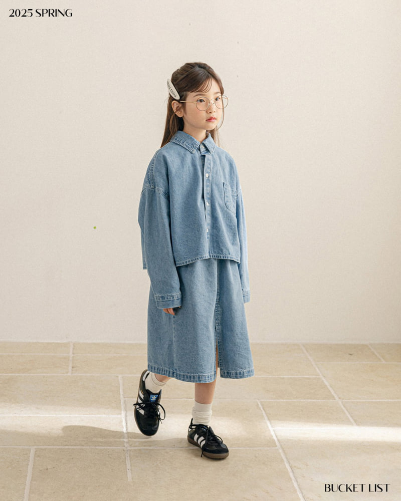 Bucket List - Korean Children Fashion - #magicofchildhood - Basic Denim Skirt - 12