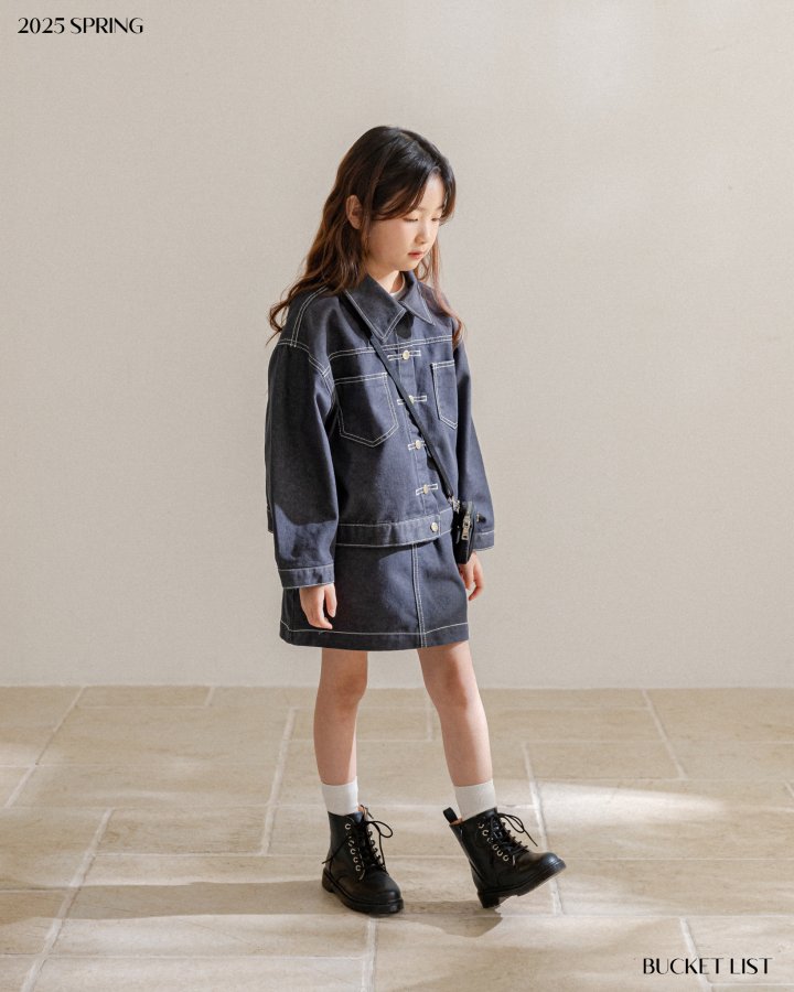Bucket List - Korean Children Fashion - #littlefashionista - Non Fade Denim Skirt - 4