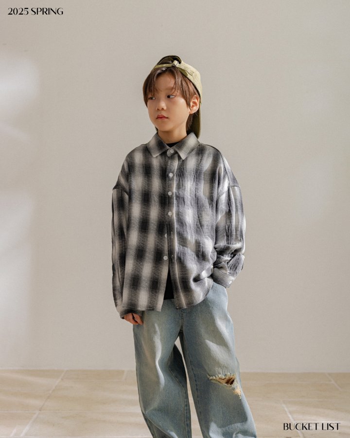 Bucket List - Korean Children Fashion - #littlefashionista - Sweet Check Shirt - 4