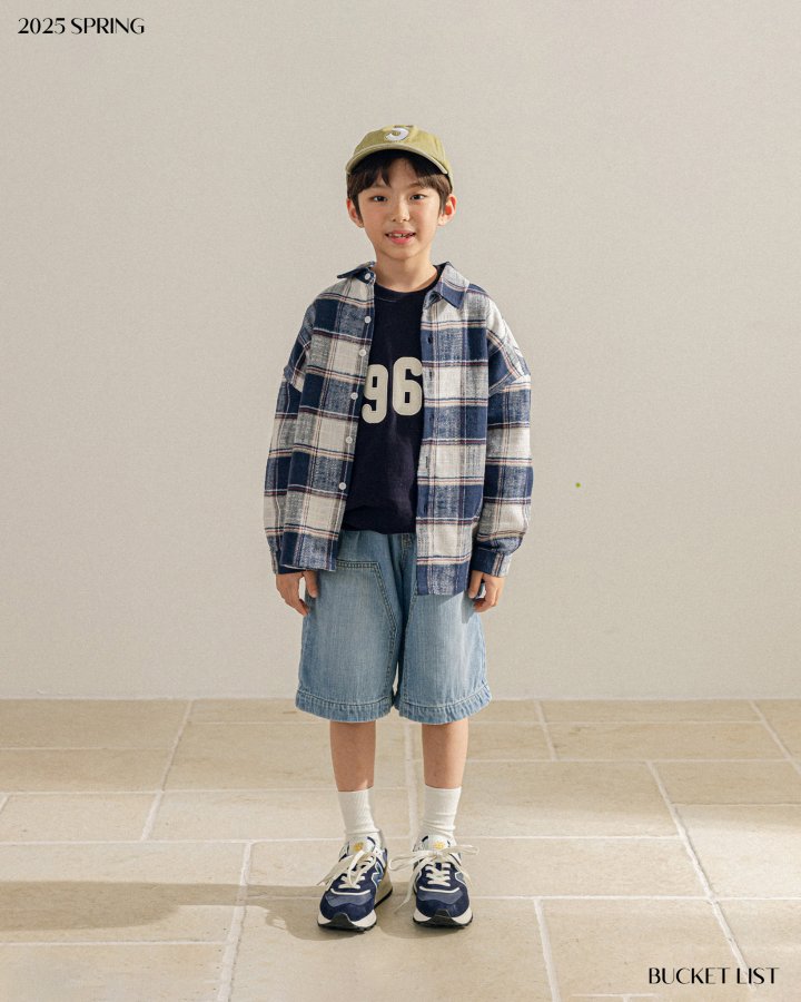 Bucket List - Korean Children Fashion - #minifashionista - Over Check Shirt