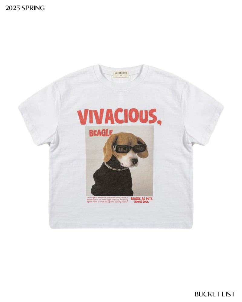 Bucket List - Korean Children Fashion - #minifashionista - Beagle Short Sleeved Tee - 10