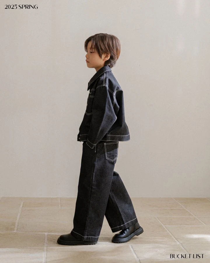 Bucket List - Korean Children Fashion - #prettylittlegirls - Non Fade Denim Pants - 5