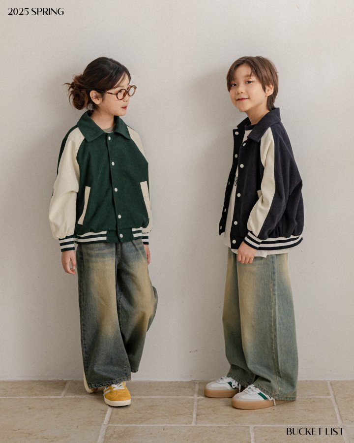Bucket List - Korean Children Fashion - #minifashionista - Raglan Varsity Jumper - 4
