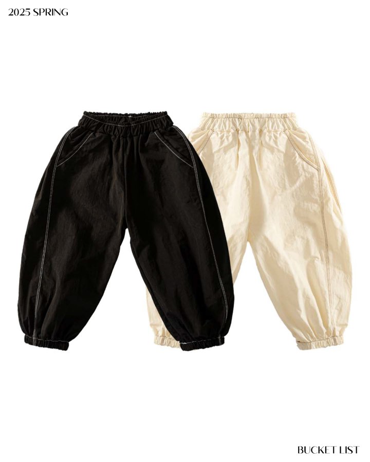 Bucket List - Korean Children Fashion - #stylishchildhood - Double Stitch Jogger Pants - 10