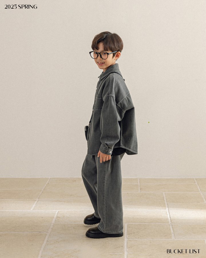 Bucket List - Korean Children Fashion - #toddlerclothing - Basic Denim Pants - 4