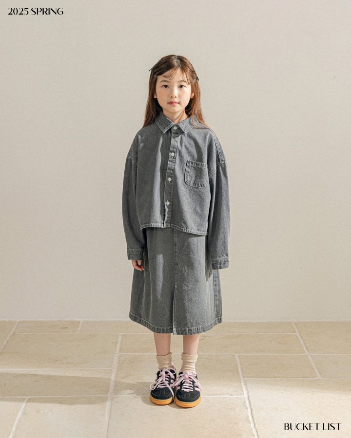Bucket List - Korean Children Fashion - #stylishchildhood - Basic Denim Skirt