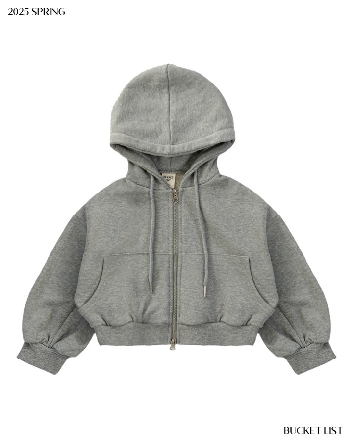Bucket List - Korean Children Fashion - #toddlerclothing - Two Way Crop Hood Zip-up Jacket - 4
